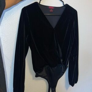 Rock & Roll Cowgirl Rock & Roll Cowgirl Black Velvet Bodysuit